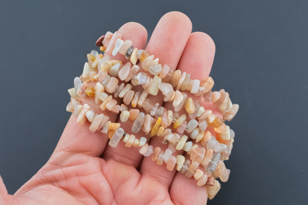 Natural Pink Moonstone Stretchy String Bracelet Natural Gemstone Crystal Bracelets Handmade Jewelry Bracelet Crystal Bracelet