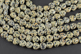 Natural Dalmation Jasper-Heart Shape-10mm-Special Shape- Full Strand Gemstone Beads