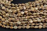 Natural Picture Jasper -Heart Shape-8x10mm-Special Shape- Full Strand Gemstone Beads