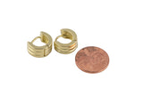 Circle Earring Round Circle Hoops- Solid Brass- 13mm- 7mm thick