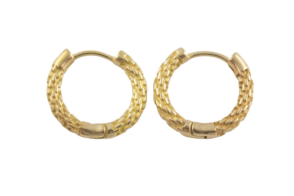 Brass Earring Hoops- Solid Brass- 17mm- 2.5mm thick