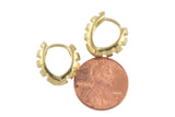 Circle Earring Round V Shaped Circle Hoops- Solid Brass- 15mm- 6mm thick