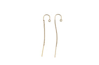 Gold Filled Threader Earrings Findings- 2.5 inches- 1 pair per order