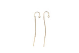 Gold Filled Threader Earrings Findings- 2.5 inches- 1 pair per order