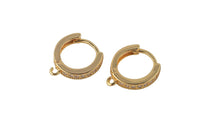 13mm CZ One Touch Hoop Earrings- 1 pair per order