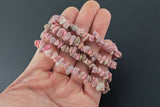 Rhodonite Stretchy String Bracelet Natural Gemstone Crystal Bracelets Handmade Jewelry Bracelet Crystal Bracelet