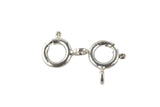 Sterling Silver Spring Ring Clasp- Open- Sterling Silver 925