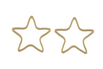 Star Gold Plated and Gunmetal Plated -High Quality-Perfect for Earrings- Nice and Light- 2 pieces