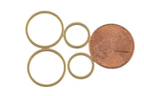 Circle Ring Plated and Gunmetal Plated -High Quality-Perfect for Earrings- Nice and Light- 2 pieces