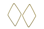 Diamond Gold Plated and Gunmetal Plated Brass -High Quality-Perfect for Earrings- Nice and Light- 2 pieces-14x24mm