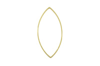 Marquee Gold Plated and Gunmetal Plated -High Quality-Perfect for Earrings- Nice and Light- 2 pieces-14x25mm