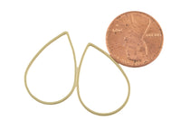 Teardrop Gold Plated and Gunmetal Plated -High Quality-Perfect for Earrings- Nice and Light- 2 pieces-18x25mm