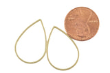 Teardrop Gold Plated and Gunmetal Plated -High Quality-Perfect for Earrings- Nice and Light- 2 pieces-18x25mm