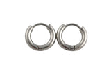 Stainless Steel Hoop Huggies Round