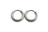 Stainless Steel Hoop Huggies Round