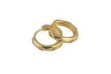 12mm 18kt Gold Huggie Hoops- 12mm CZ Hoop Earring with CZ Set- 1 pair per order Huggies