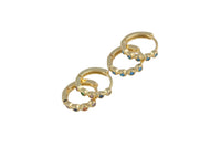 13mm 18kt Gold Huggie Hoops- CZ Hoop Earring with CZ Set- 1 pair per order Huggies