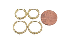 Circle Earring Round Circle Curb Hoops- Solid Brass- 3mm thick