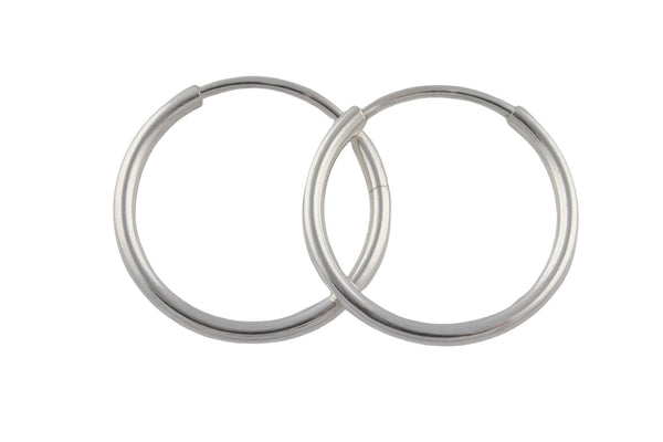 925 Sterling Endless Silver Hoops- USA Product-20mm-30mm-45mm- 2 pieces per order- 1 pair