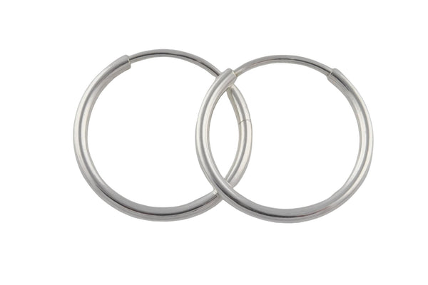 925 Sterling Endless Silver Hoops- USA Product-20mm-30mm-45mm- 2 pieces per order- 1 pair