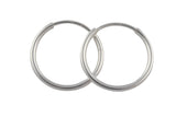 925 Sterling Endless Silver Hoops- USA Product-20mm-30mm-45mm- 2 pieces per order- 1 pair