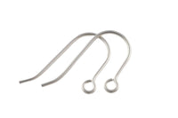 Sterling Silver Simple Perfect Sized Earring Wire Earwire Fishhook Ear Wire Fish Hook 20mm - Sterling Silver 925- 2 Pairs per Order