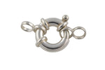 Sterling Silver Spring Ring w Figure 8 Ring- 12mmx3mm-, 925 Lobster Clasp- 1 set per order
