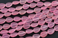 Pink- JADE Puffy Teardrop- 13x18mm -Full Strand 15.5 inch Strand