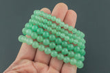 Green Aventurine Bracelet Smooth Round Size 6mm or 8mm 7.5" Length Bracelet Crystal Bracelet