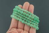 Green Aventurine Bracelet Smooth Round Size 6mm or 8mm 7.5" Length Bracelet Crystal Bracelet