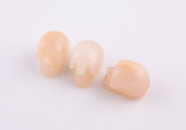 1 Pc Natural Pink Aventurine Skull Skulls ~1" - Self Standing - Not Drilled