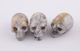 1 Pc Natural Crazy Laced Agate Stone Skull Shape- 1.5 inches