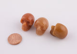 1 Pc Natural Orange Aventurine Skull Skulls ~1" - Self Standing - Not Drilled