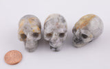 1 Pc Natural Crazy Laced Agate Stone Skull Shape- 1.5 inches