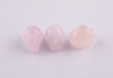 1 Pc Natural Rose Quartz Skull Skulls ~1" - Self Standing - Not Drilled