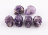 1 Pc Natural Amethyst Skull Skulls ~1" - Self Standing - Not Drilled