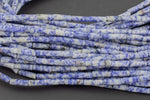 Natural Sodalite beads tube tubular beads 15.5" 4x13mm