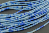 Natural Blue Aventurine beads tube tubular beads 15.5" 4x13mm