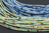 Gemstone beads tube tubular beads 15.5" 2x4mm