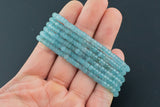 Blue Quartz- 2x4mm Heishi Stretchy Bracelet- 7 inches