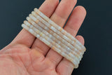Natural Pale Aventurine- 2x4mm Heishi Stretchy Bracelet- 7 inches