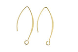 Brass ear hook-Earring copper accessories-Earring connector-Brass earring charms-Earring pendant-Brass -Special shape earrings-16x38mm