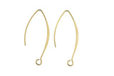 Brass ear hook-Earring copper accessories-Earring connector-Brass earring charms-Earring pendant-Brass -Special shape earrings-16x38mm