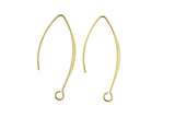 Brass ear hook-Earring copper accessories-Earring connector-Brass earring charms-Earring pendant-Brass -Special shape earrings-16x38mm