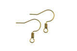 Brass ear hook-Earring copper accessories-Earring connector-Brass earring charms-Earring pendant-Brass -Ear wire shape earrings-17mm