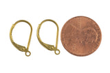 Brass ear hook-Earring copper accessories-Earring connector-Brass earring charms-Earring pendant-Brass -Lever Back earrings-10x13mm