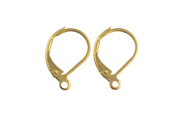 Brass ear hook-Earring copper accessories-Earring connector-Brass earring charms-Earring pendant-Brass -Lever Back earrings-10x16mm