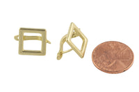 Brass ear hook-Earring copper accessories-Earring connector-Brass earring charms-Earring pendant-Brass -Lever Back earrings-13x15mm