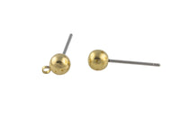 Brass earrings-Earring copper accessories-Earring connector-Brass earring charms-Earring pendant-Earring Ball Stud