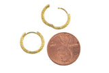 Circle Earring Round Circle Hoops- Solid Brass- 14mm- 1.3mm thick